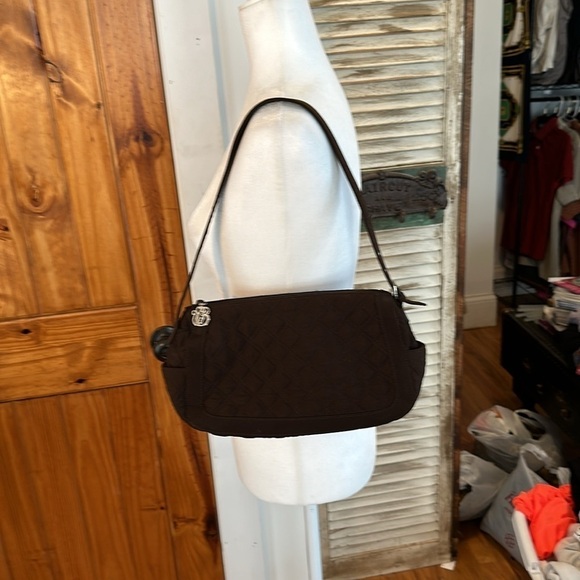 Vera Bradley Brown expresso  brown  microfiber quilted shoulder bag - Picture 6 of 7